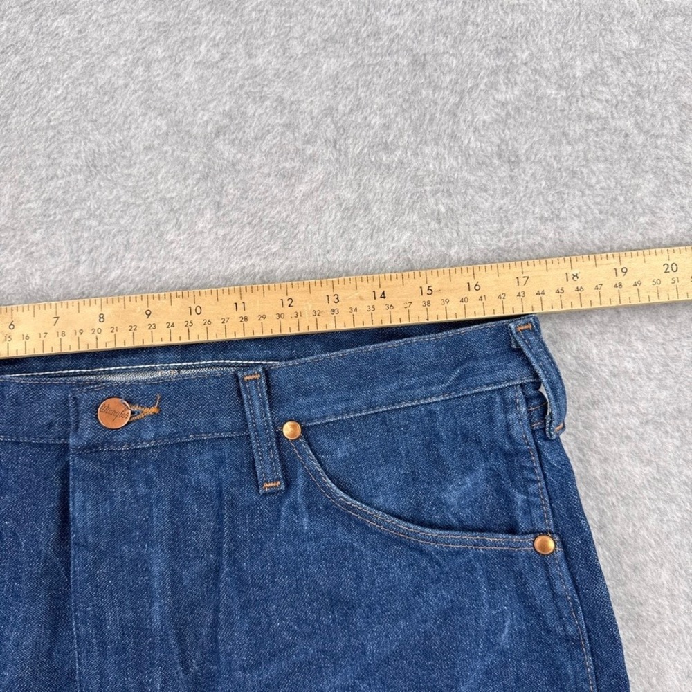 Wrangler Jeans Mens 36X30 Blue Denim Cowboy Cut Original Fit USA Made Vintage - Picture 8 of 14